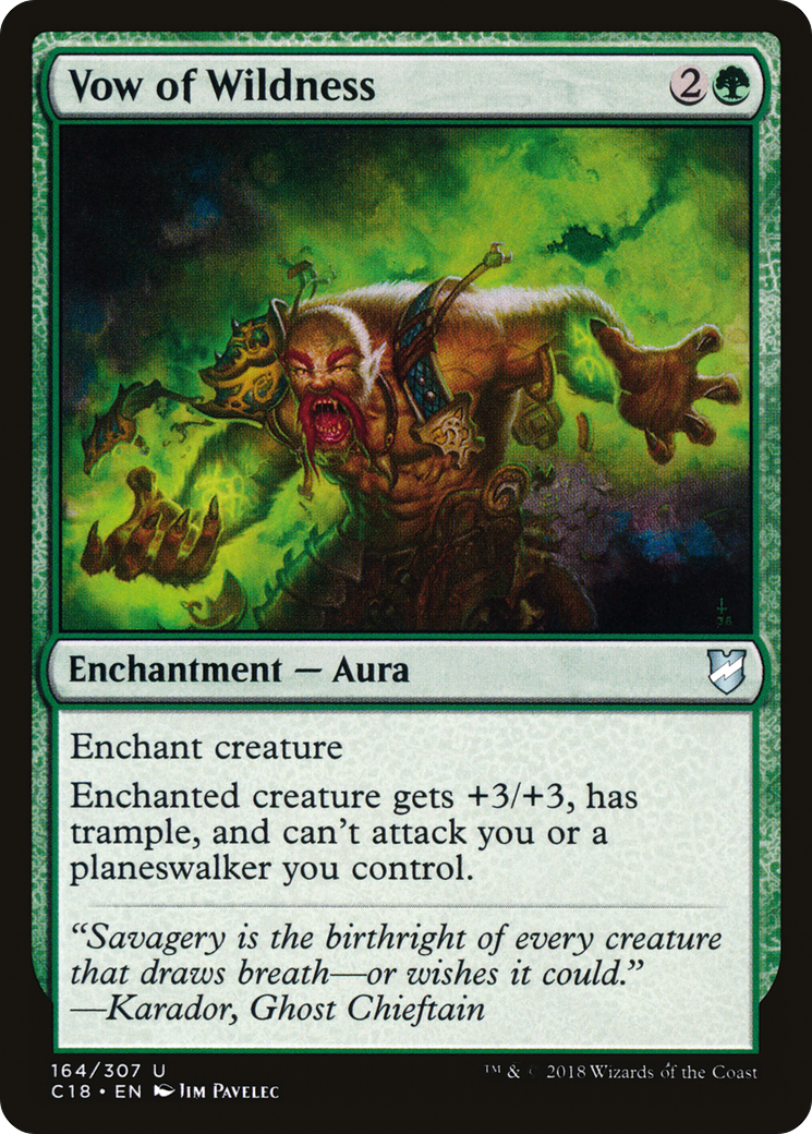 Vow of Wildness (C18-164) [Commander 2018] MTG Single Wizards of the Coast