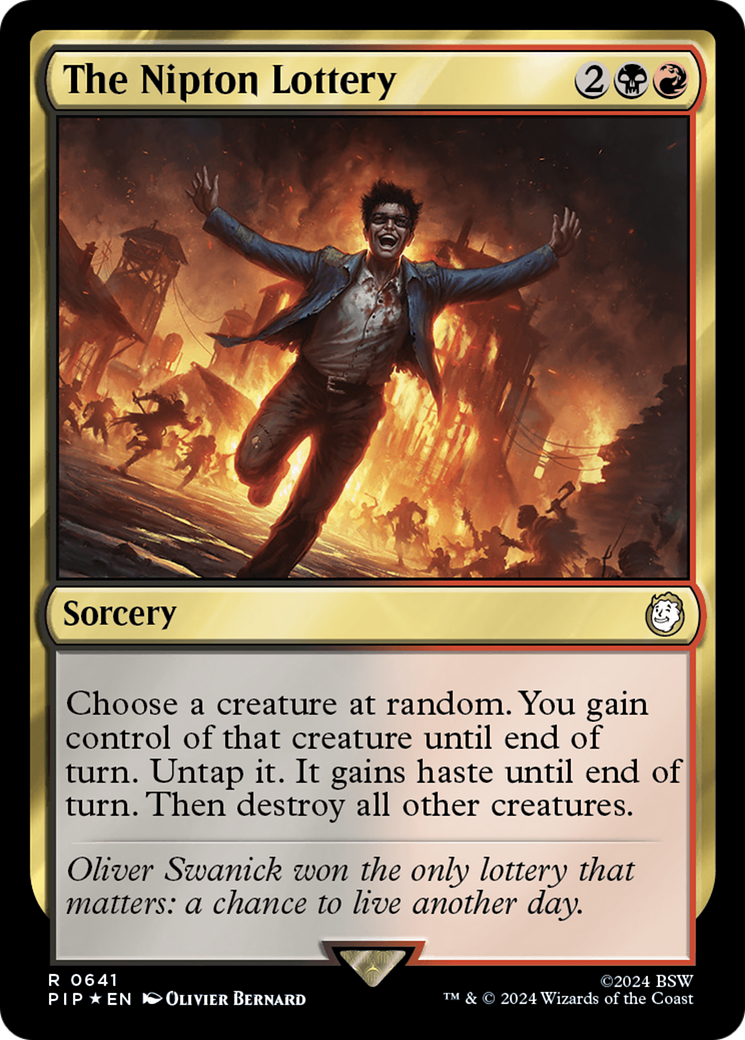 The Nipton Lottery (Surge Foil) (PIP-641) [Fallout] Foil MTG Single Wizards of the Coast