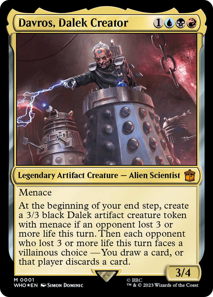 Davros, Dalek Creator (WHO-001) [Doctor Who] Foil MTG Single Wizards of the Coast