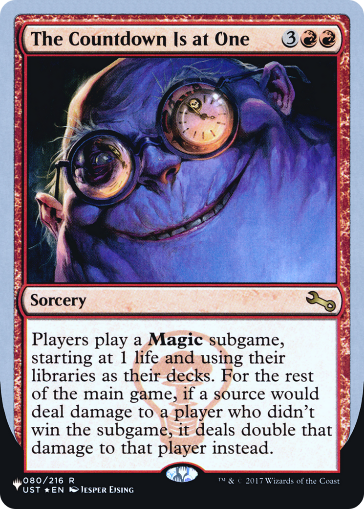 The Countdown Is at One (LIST-028) [Mystery Booster] The List (Unfinity Foil Edition) Foil MTG Single Wizards of the Coast