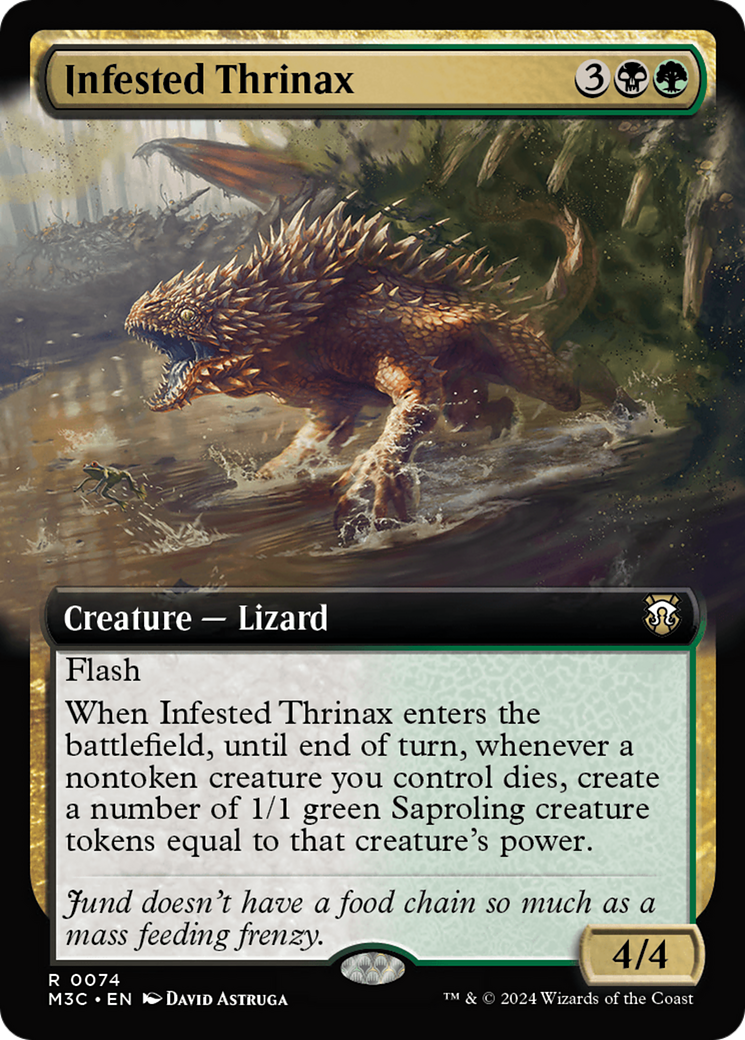 Infested Thrinax (M3C-074) [Modern Horizons 3 Commander] (Extended Art) MTG Single Wizards of the Coast