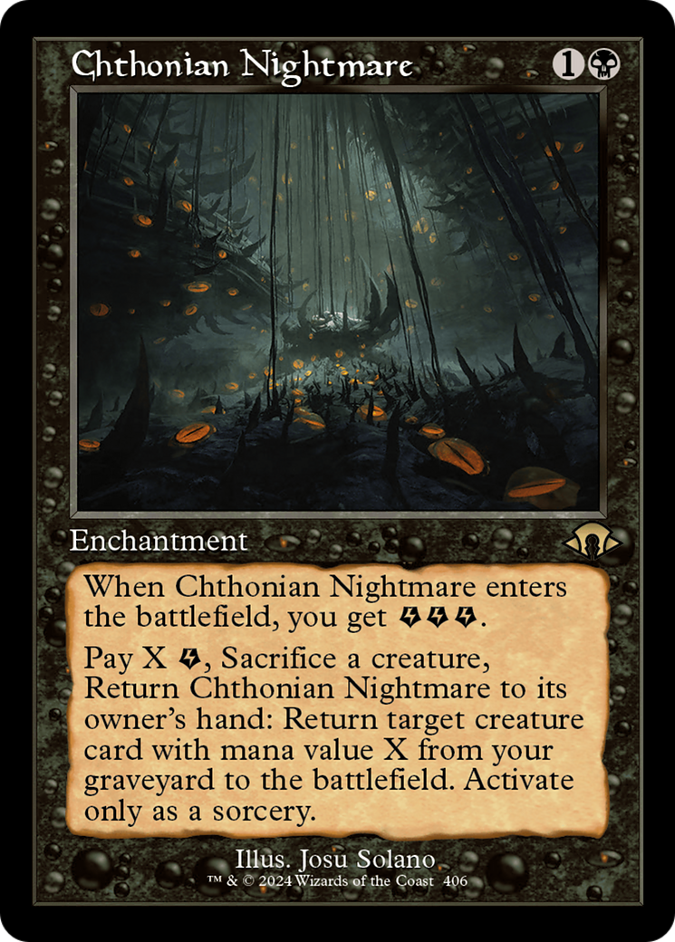 Chthonian Nightmare (MH3-406) [Modern Horizons 3] Foil MTG Single Wizards of the Coast
