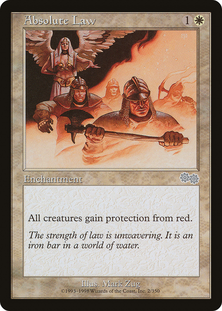 Absolute Law (USG-002) [Urza's Saga] MTG Single Wizards of the Coast