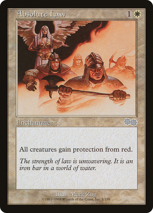 Absolute Law (USG-002) [Urza's Saga] MTG Single Wizards of the Coast