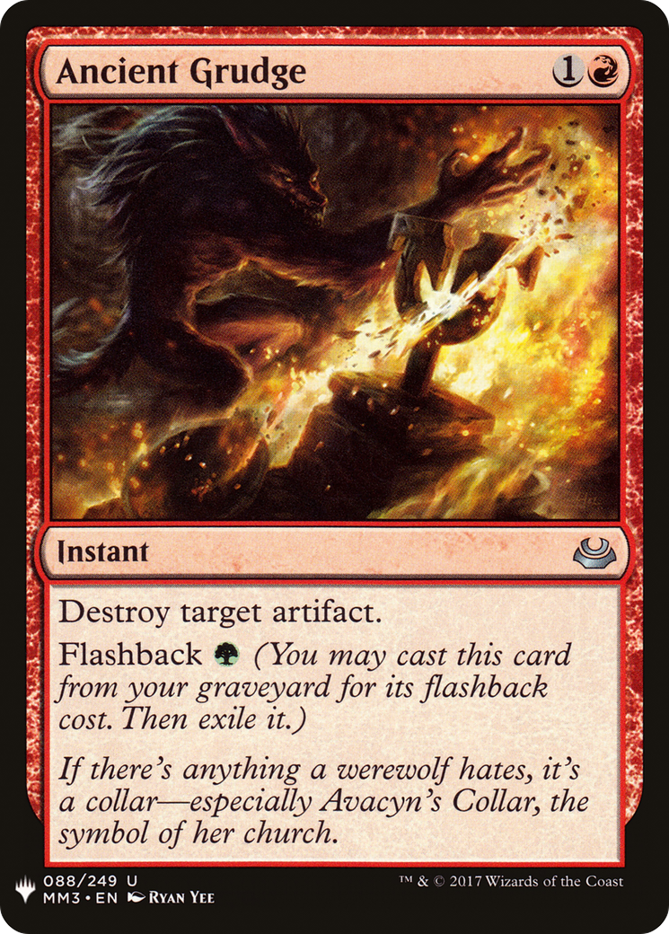 Ancient Grudge (LIST-MM3-88) [Mystery Booster] The List MTG Single Wizards of the Coast