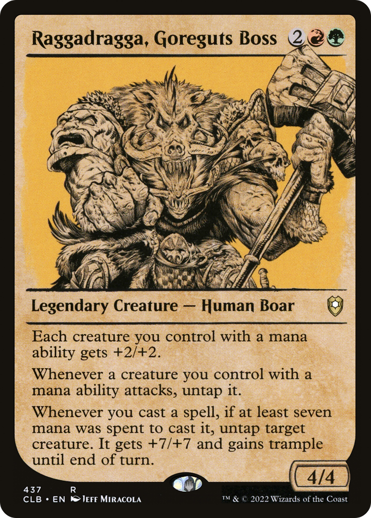 Raggadragga, Goreguts Boss (CLB-437) [Commander Legends: Battle for Baldur's Gate] (Showcase) Foil MTG Single Wizards of the Coast