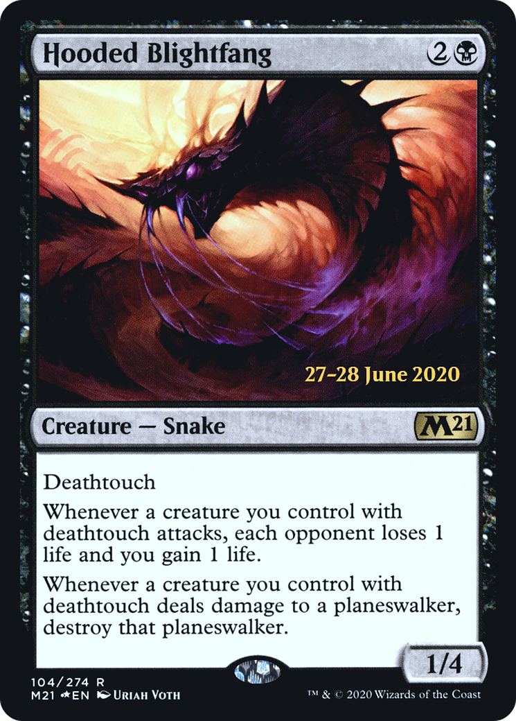 Hooded Blightfang (PRE-104) [Core Set 2021 Promos] Foil MTG Single Wizards of the Coast