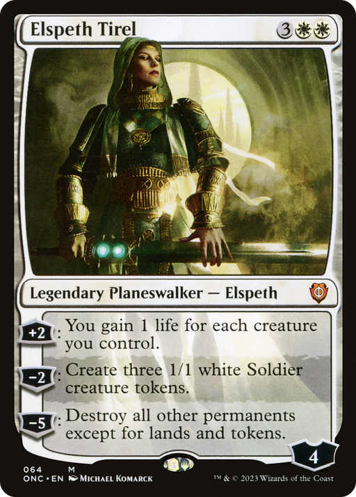 Elspeth Tirel (ONC-064) [Phyrexia: All Will Be One Commander] MTG Single Wizards of the Coast