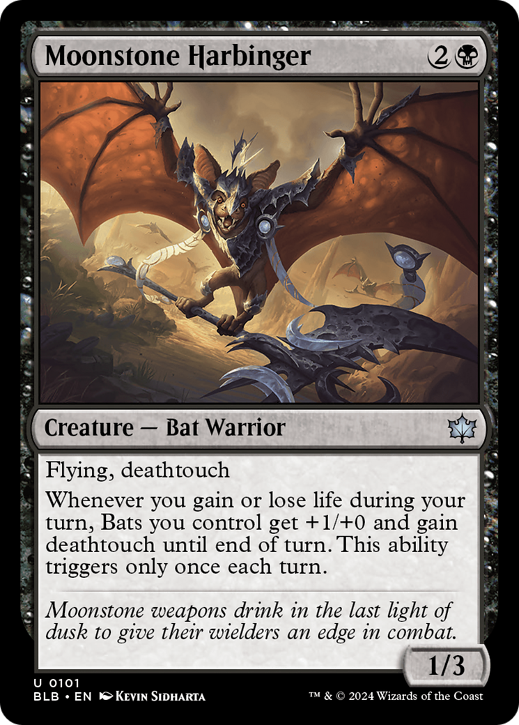 Moonstone Harbinger (BLB-101) [Bloomburrow] MTG Single Wizards of the Coast