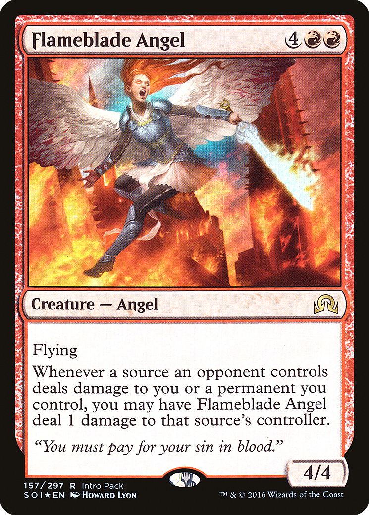 Flameblade Angel (UMP-157) [Shadows over Innistrad Promos] Foil MTG Single Wizards of the Coast