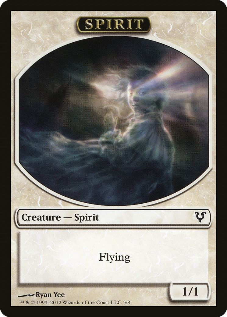 Spirit Token (3) (AVR-003) [Tokens] Avacyn Restored Tokens MTG Single Wizards of the Coast