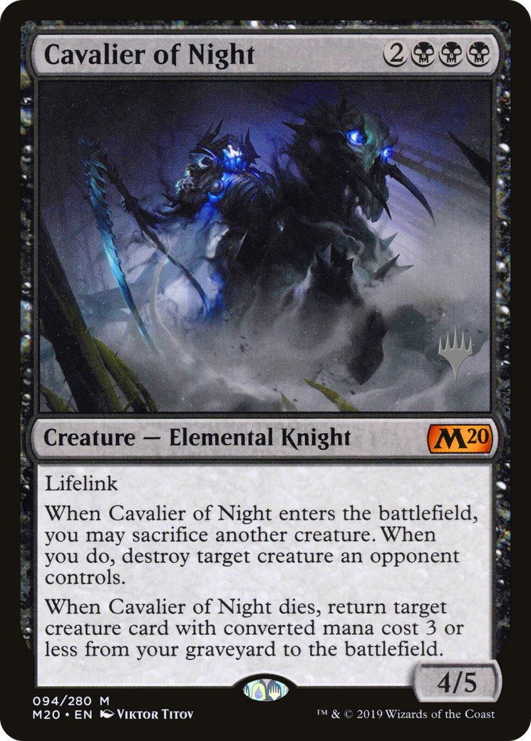 Cavalier of Night (PPM20-94P) [Core Set 2020 Promos] Foil MTG Single Wizards of the Coast