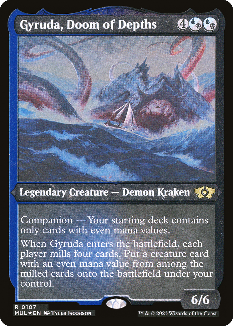 Gyruda, Doom of Depths (MUL-107) [Multiverse Legends] Foil MTG Single Multiverse Legends