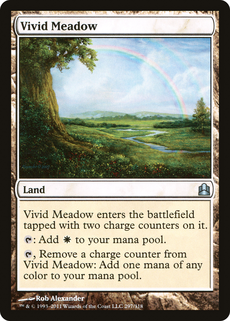 Vivid Meadow (CMD-297) [Commander 2011] MTG Single Wizards of the Coast