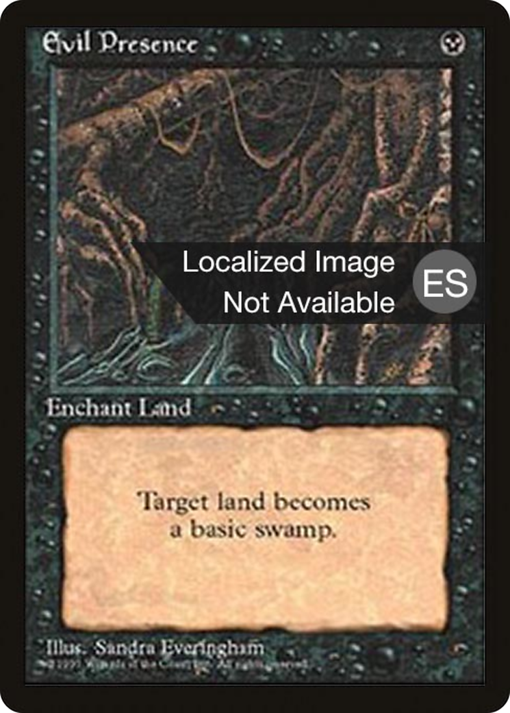 Evil Presence (4BB-) [Fourth Edition Foreign Black Border] MTG Single Wizards of the Coast