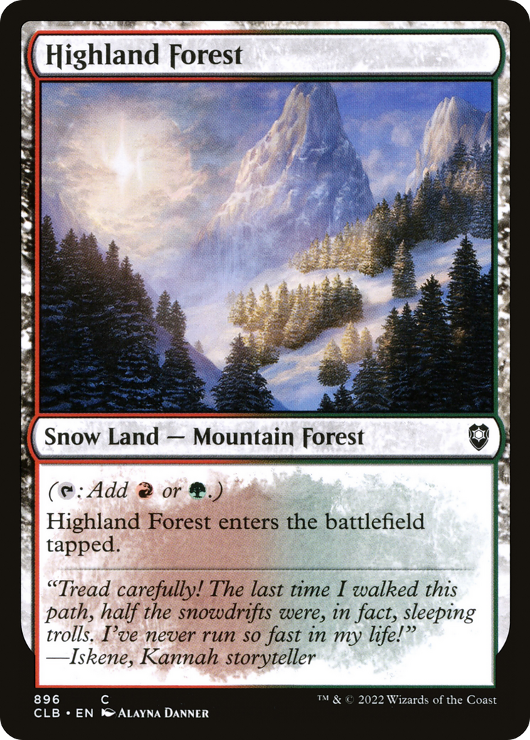 Highland Forest (CLB-896) [Commander Legends: Battle for Baldur's Gate] MTG Single Wizards of the Coast