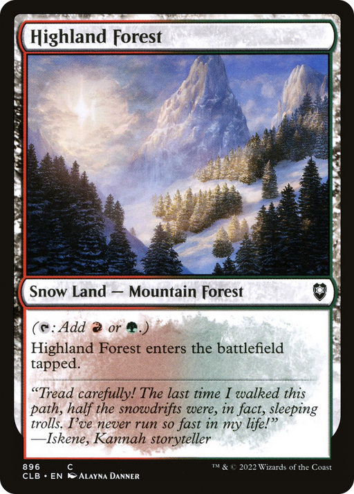 Highland Forest (CLB-896) [Commander Legends: Battle for Baldur's Gate] MTG Single Wizards of the Coast