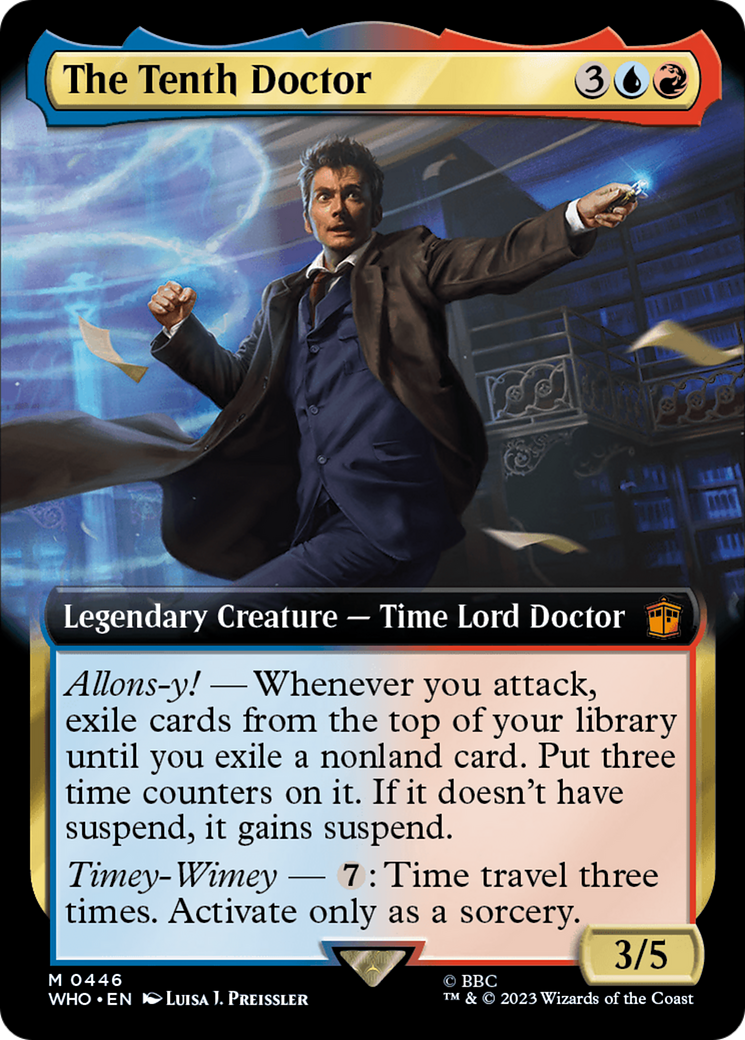 The Tenth Doctor (WHO-446) [Doctor Who] (Extended Art) Foil MTG Single Wizards of the Coast