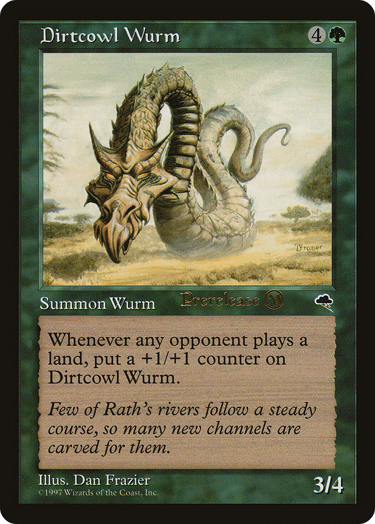 Dirtcowl Wurm (PRE-001) [Tempest Promos] MTG Single Wizards of the Coast