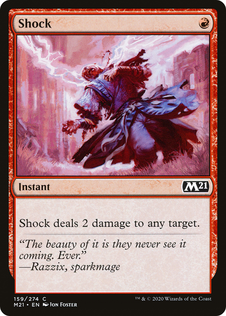 Shock (M21-159) [Core Set 2021] Foil MTG Single Wizards of the Coast