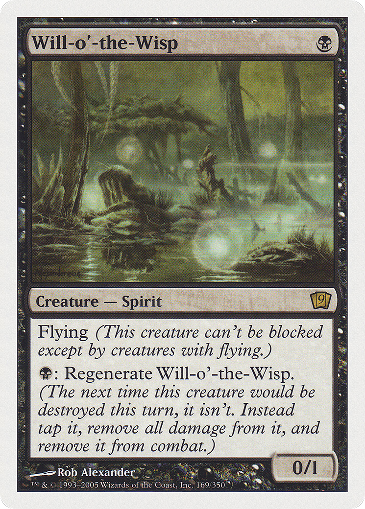 Will-o'-the-Wisp (9ED-169) [9th Edition] Foil MTG Single Wizards of the Coast