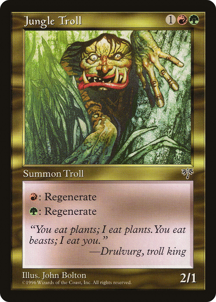Jungle Troll (MIR-) [Mirage] MTG Single Wizards of the Coast