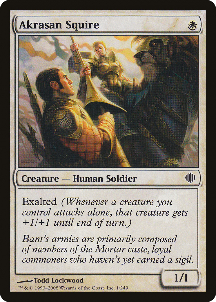 Akrasan Squire (ALA-001) [Shards of Alara] MTG Single Wizards of the Coast