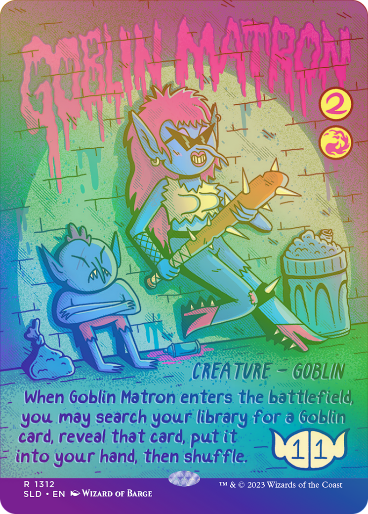 Goblin Matron (SLD-1312★) [Secret Lair] Drop (Borderless) Foil MTG Single Wizards of the Coast