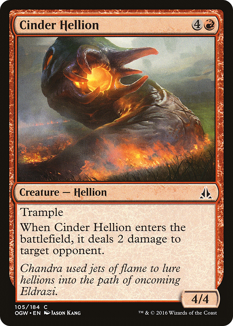 Cinder Hellion (OGW-105) [Oath of the Gatewatch] Foil MTG Single Wizards of the Coast