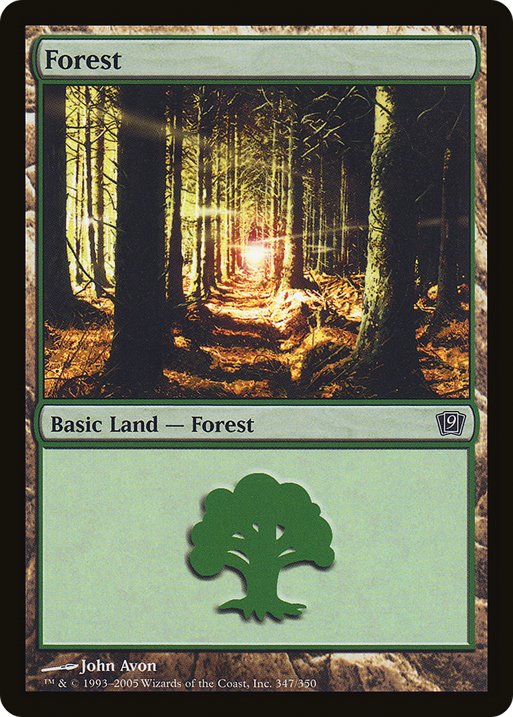 Forest (347) (9ED-347) [9th Edition] Foil MTG Single Wizards of the Coast