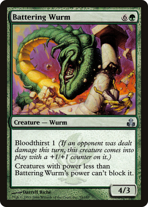 Battering Wurm (GPT-079) [Guildpact] MTG Single Wizards of the Coast