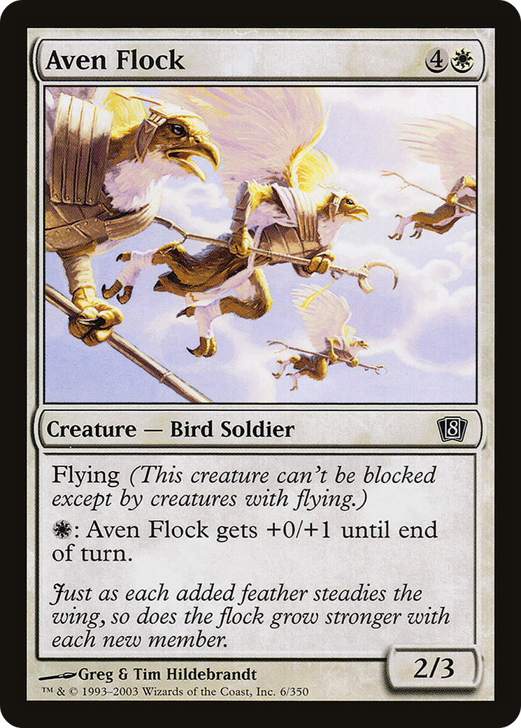 Aven Flock (8ED-006) [8th Edition] MTG Single Wizards of the Coast