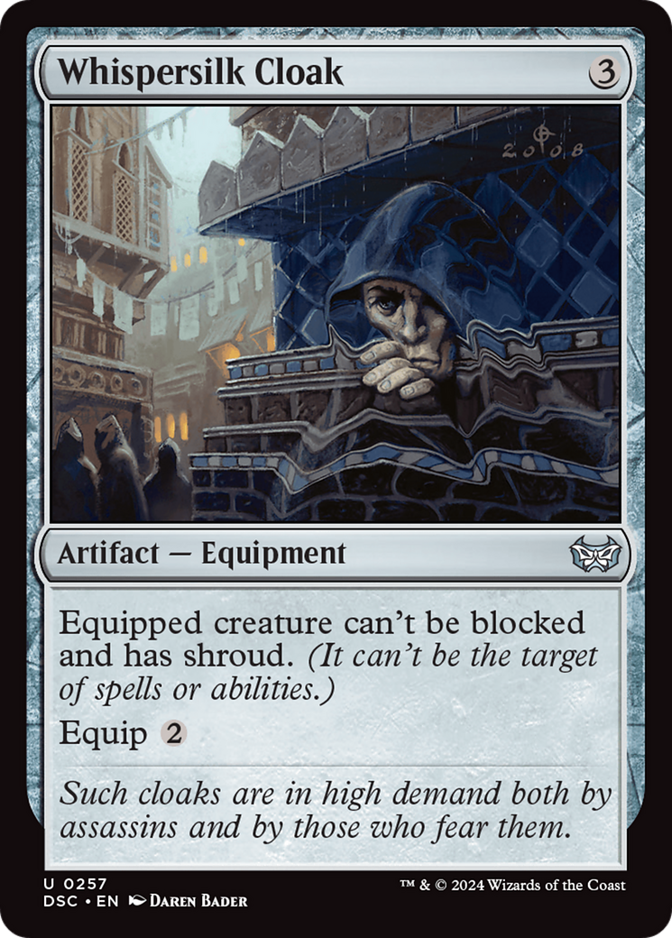 Whispersilk Cloak (DSC-257) [Duskmourn: House of Horror Commander] MTG Single Wizards of the Coast