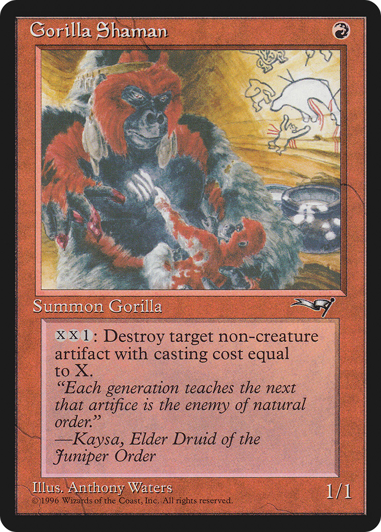 Gorilla Shaman (Holding Baby) (ALL-107) [Alliances] MTG Single Wizards of the Coast
