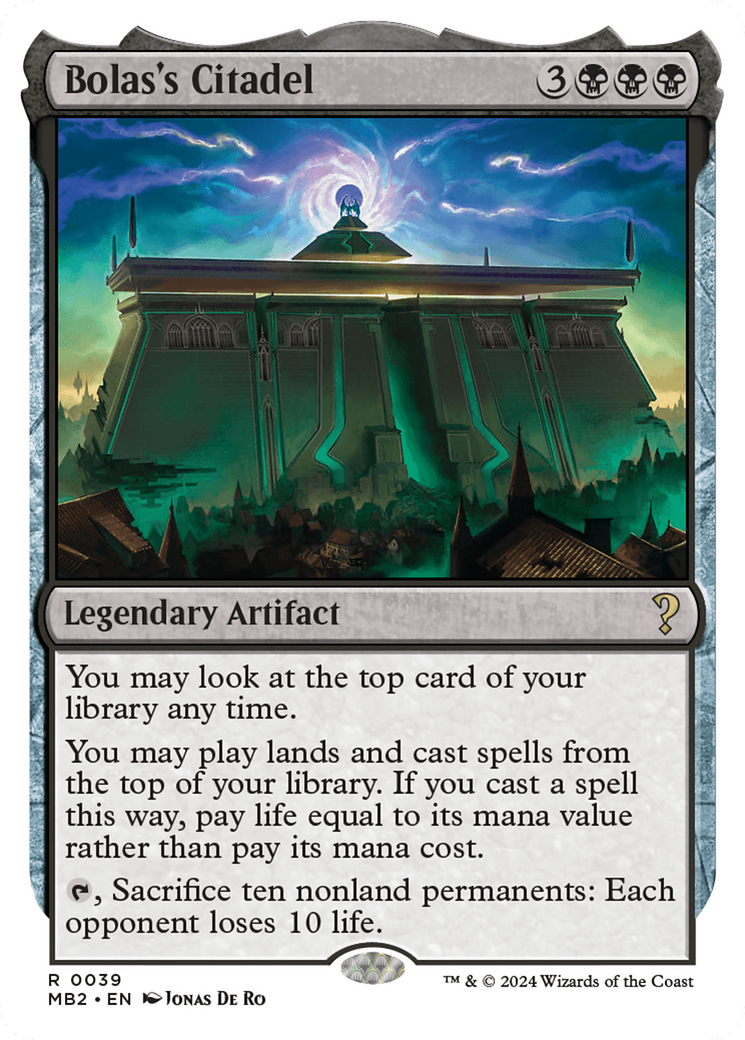 Bolas's Citadel (White Border) (MB2-039) [Mystery Booster] Mystery Booster 2 MTG Single Wizards of the Coast