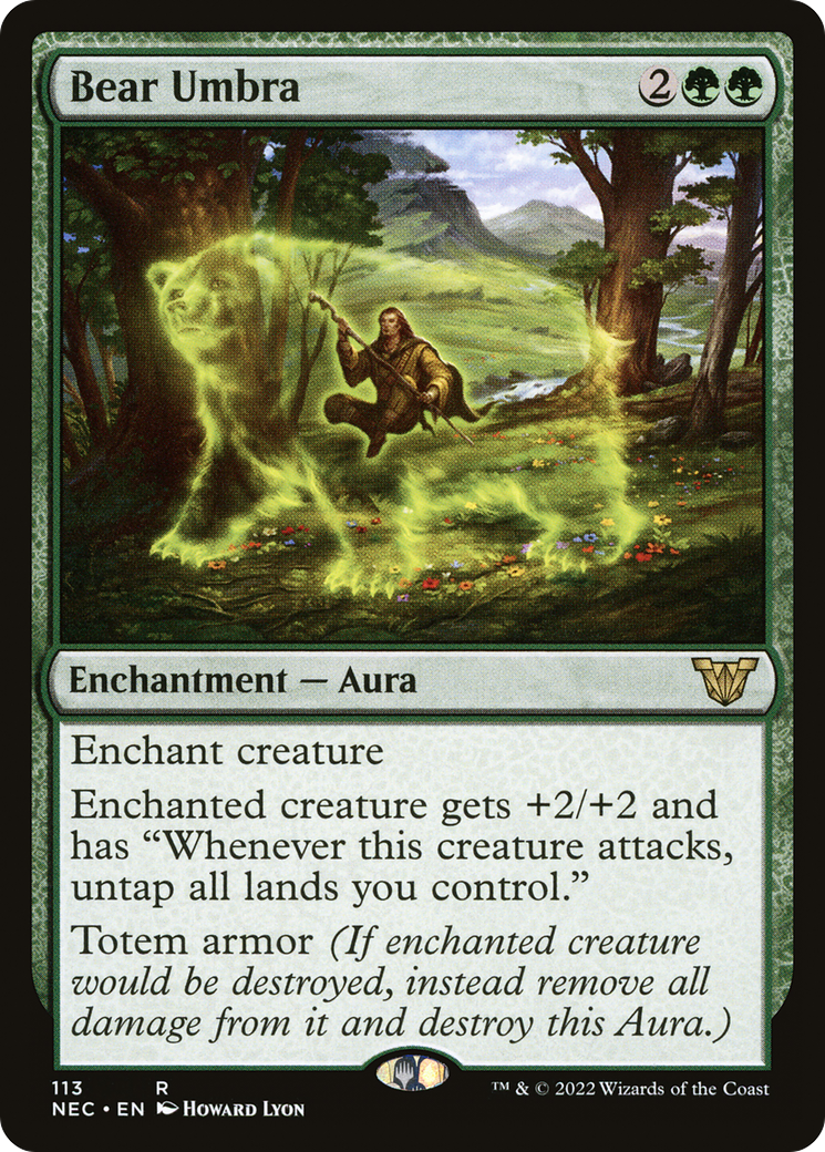Bear Umbra (NEC-113) [Neon Dynasty Commander] MTG Single Wizards of the Coast