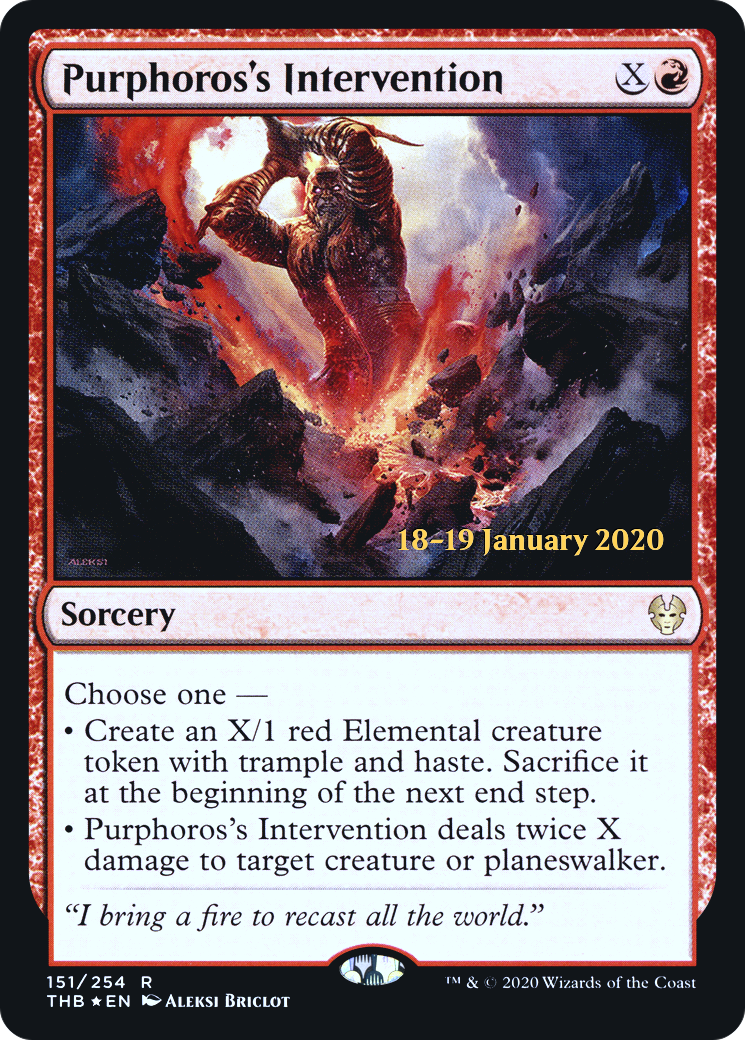 Purphoros's Intervention (PRE-151) [Theros Beyond Death Promos] Foil MTG Single Wizards of the Coast