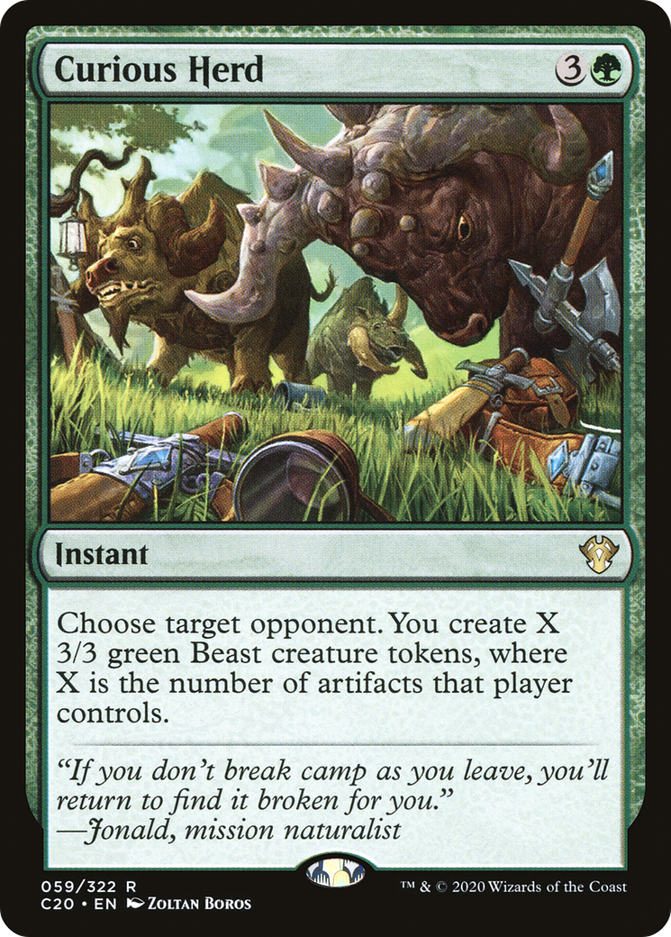 Curious Herd (C20-059) [Commander 2020] MTG Single Wizards of the Coast