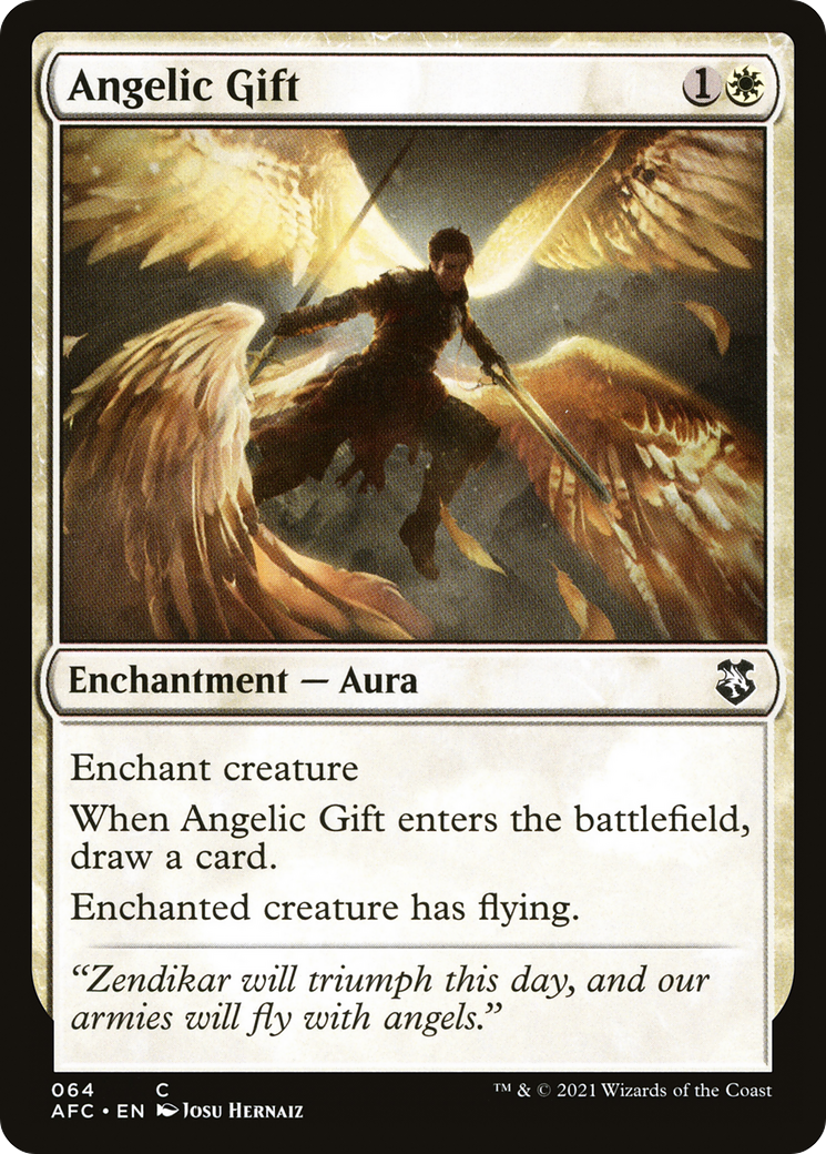 Angelic Gift (AFC-064) [Forgotten Realms Commander] MTG Single Wizards of the Coast