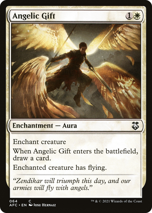 Angelic Gift (AFC-064) [Forgotten Realms Commander] MTG Single Wizards of the Coast