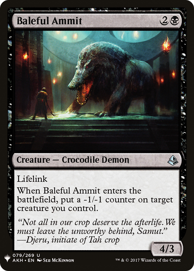 Baleful Ammit (LIST-AKH-79) [Mystery Booster] The List MTG Single Wizards of the Coast