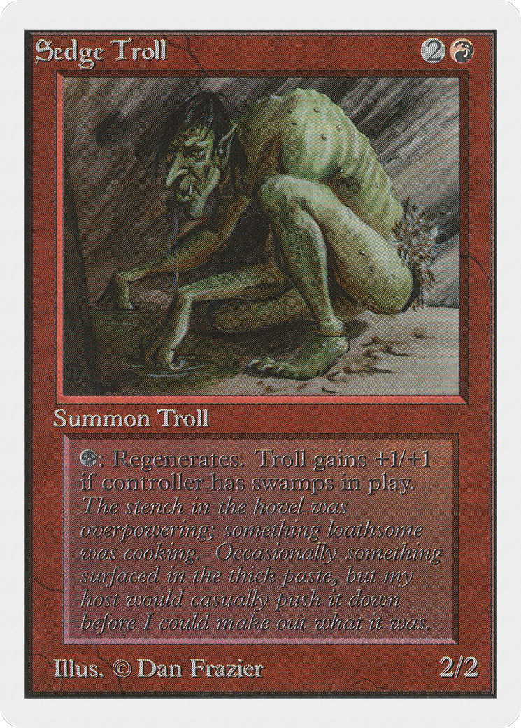 Sedge Troll (2ED-173) [Oldschool] Unlimited Edition MTG Single Wizards of the Coast