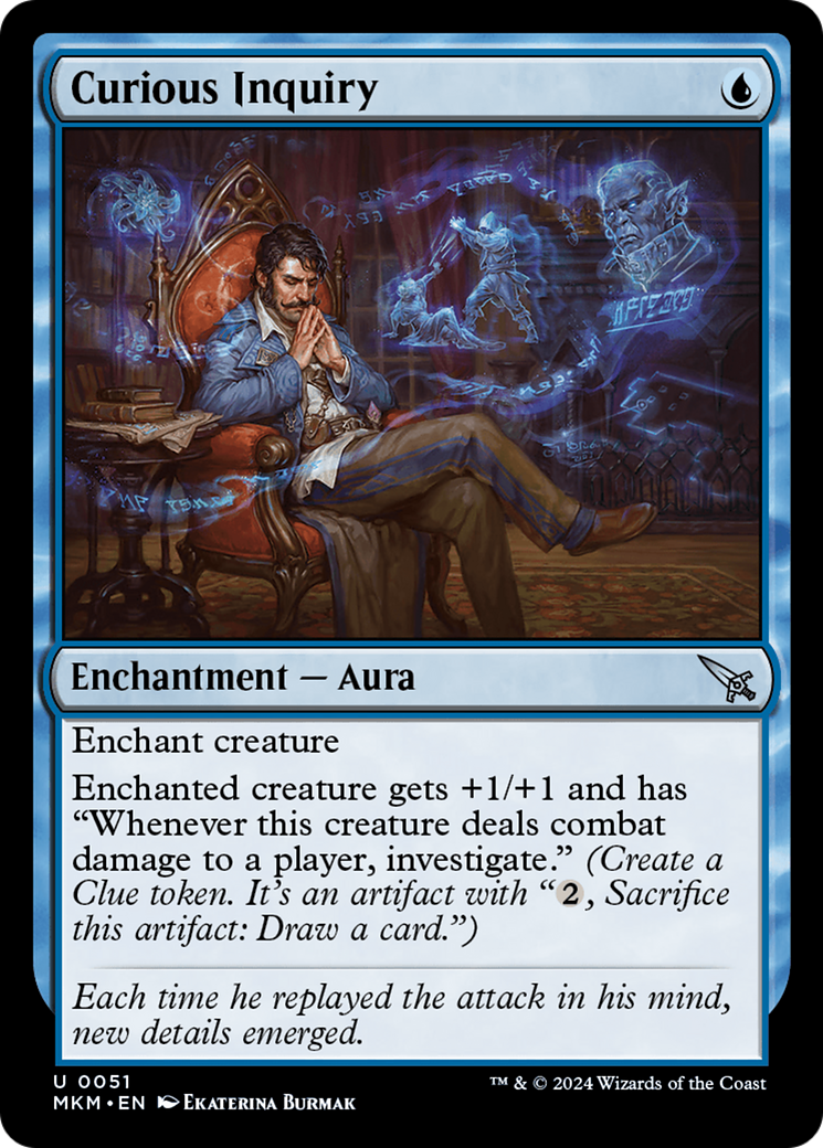Curious Inquiry (MKM-051) [Murders at Karlov Manor] MTG Single Wizards of the Coast