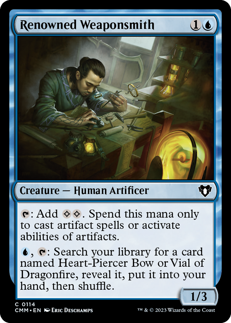 Renowned Weaponsmith (CMM-114) [Commander Masters] Foil MTG Single Wizards of the Coast
