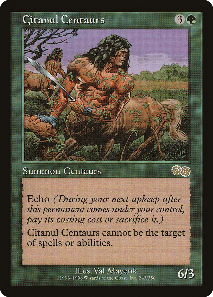 Citanul Centaurs (USG-243) [Urza's Saga] MTG Single Wizards of the Coast