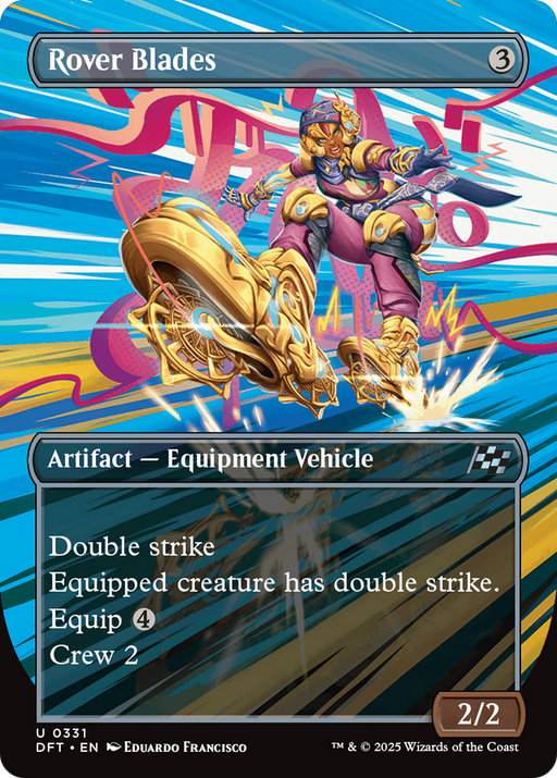 Rover Blades (DFT-331) [Aetherdrift] (Borderless) Foil MTG Single Wizards of the Coast