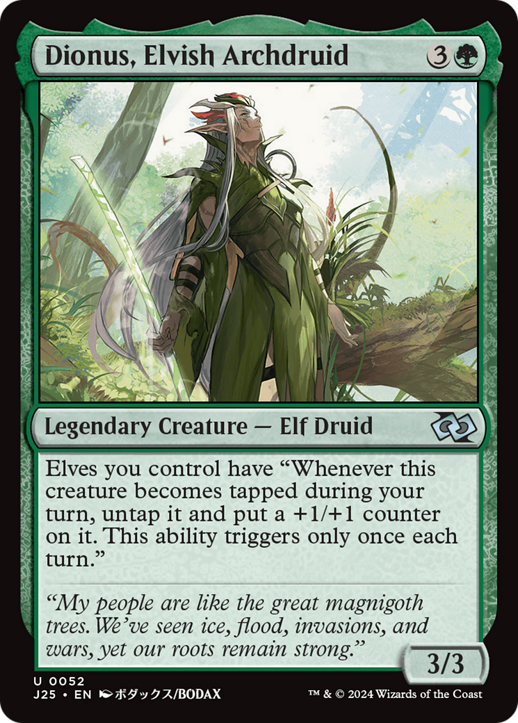 Dionus, Elvish Archdruid (Anime) (J25-052) [Foundations Jumpstart] MTG Single Wizards of the Coast