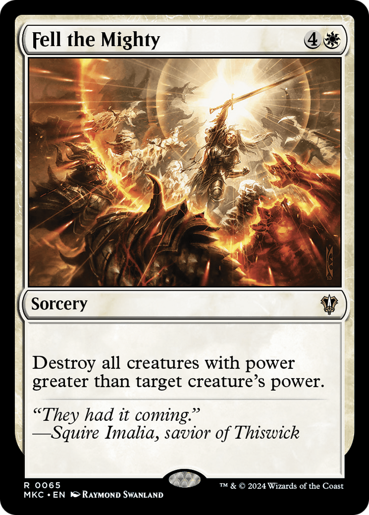 Fell the Mighty (MKC-065) [Murders at Karlov Manor Commander] MTG Single Wizards of the Coast
