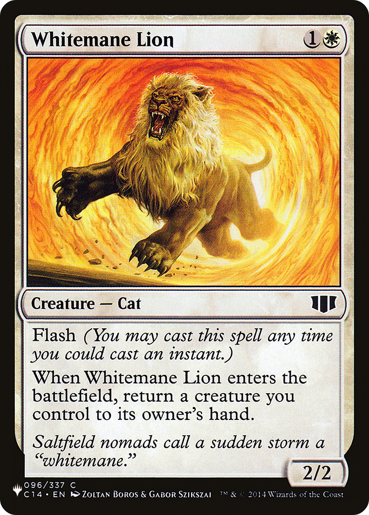 Whitemane Lion (LIST-C14-96) [The List] MTG Single Magic: The Gathering
