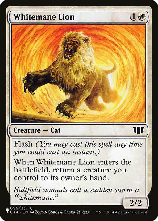 Whitemane Lion (LIST-C14-96) [Mystery Booster] The List MTG Single Wizards of the Coast